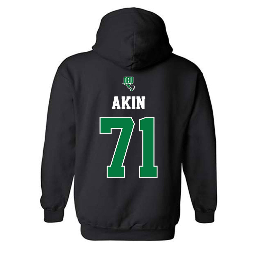 OKBU - NCAA Football : Owen Akin - Classic Shersey Hooded Sweatshirt-1