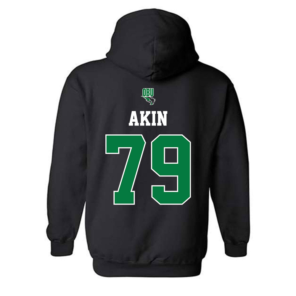OKBU - NCAA Football : Owen Akin - Classic Shersey Hooded Sweatshirt-1