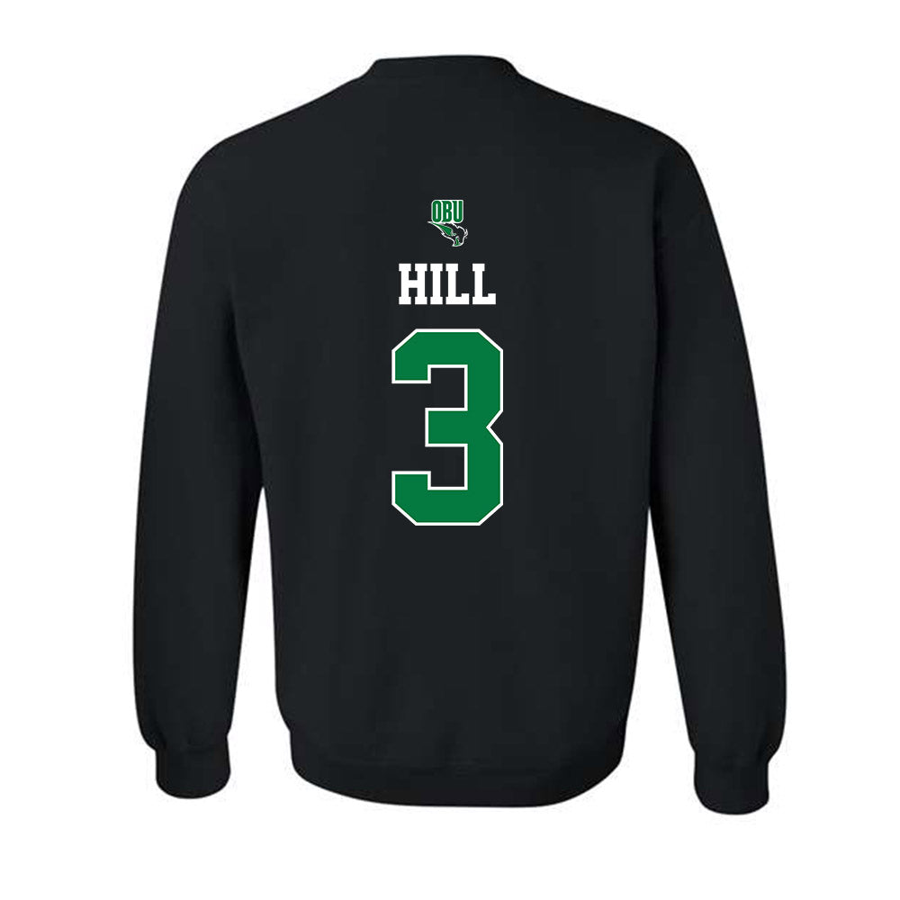 OKBU - NCAA Baseball : Isaac Hill - Classic Shersey Crewneck Sweatshirt-1