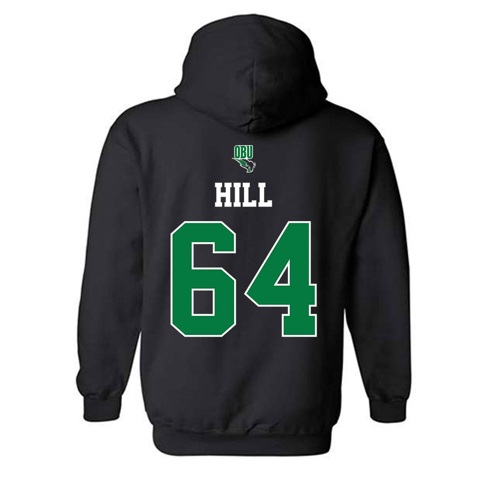 OKBU - NCAA Football : Graham Hill - Classic Shersey Hooded Sweatshirt-1