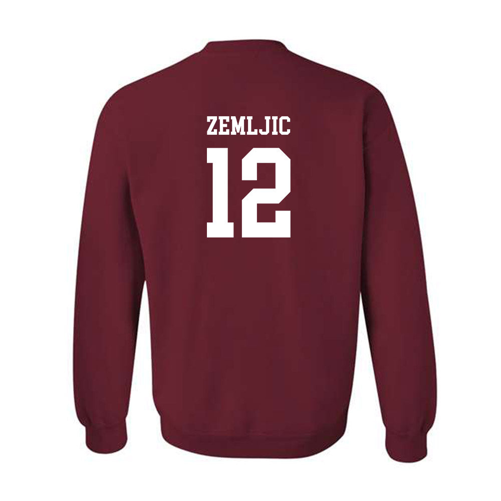 UMass - NCAA Men's Basketball : Noa Zemljic - Fashion Shersey Crewneck Sweatshirt-1