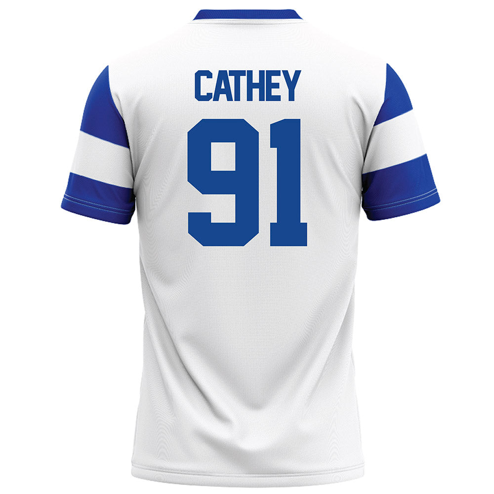 Georgia State - NCAA Football : Tyrese Cathey - White Football Jersey-1