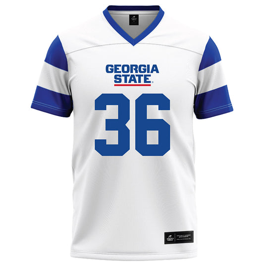 Georgia State - NCAA Football : Braxton Kitchens - White Football Jersey-0
