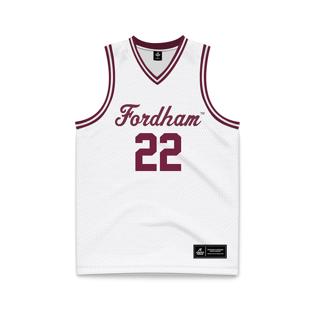 Fordham - NCAA Men's Basketball : Brian Nussbaum - Basketball Jersey White