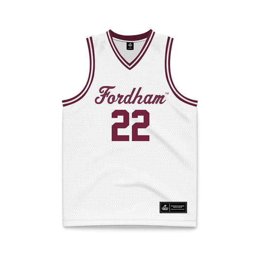 Fordham - NCAA Men's Basketball : Brian Nussbaum - Basketball Jersey White