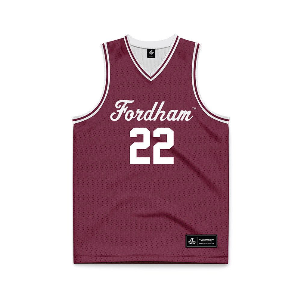 Fordham - NCAA Men's Basketball : Brian Nussbaum - Basketball Jersey White