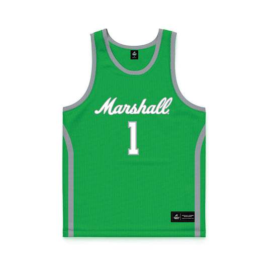 Marshall - NCAA Women's Basketball : TreShondra Williams - Green Basketball Jersey-0