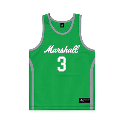 Marshall - NCAA Women's Basketball : Timaya Lewis-Eutsey - Green Basketball Jersey-0