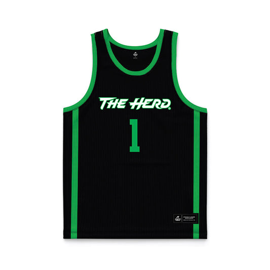 Marshall - NCAA Women's Basketball : TreShondra Williams - Black Basketball Jersey-0