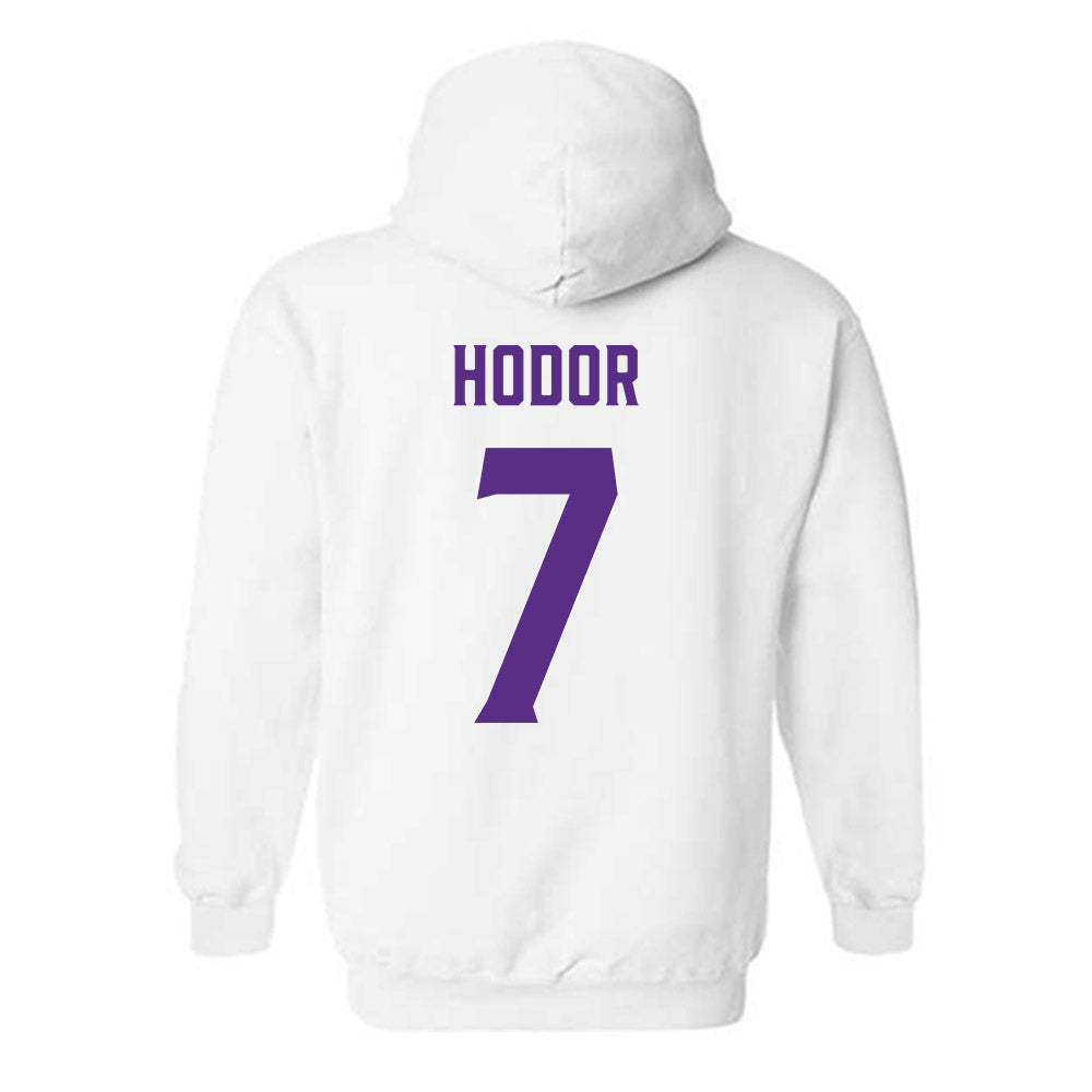 Furman - NCAA Women's Lacrosse : Marin Hodor - Classic Fashion Shersey Hooded Sweatshirt-1