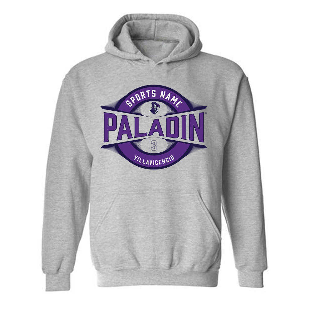 Furman - NCAA Men's Soccer : David Villavicencio - Classic Fashion Shersey Hooded Sweatshirt-0