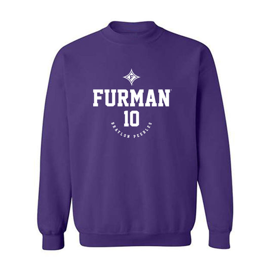 Furman - NCAA Football : Braylon Peebles - Classic Fashion Shersey Crewneck Sweatshirt-0