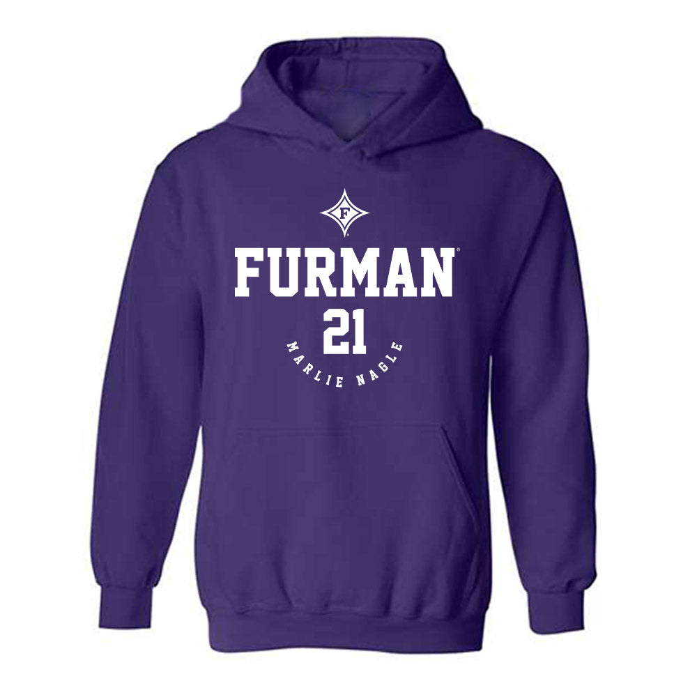 Furman - NCAA Women's Soccer : Marlie Nagle - Classic Fashion Shersey Hooded Sweatshirt-0