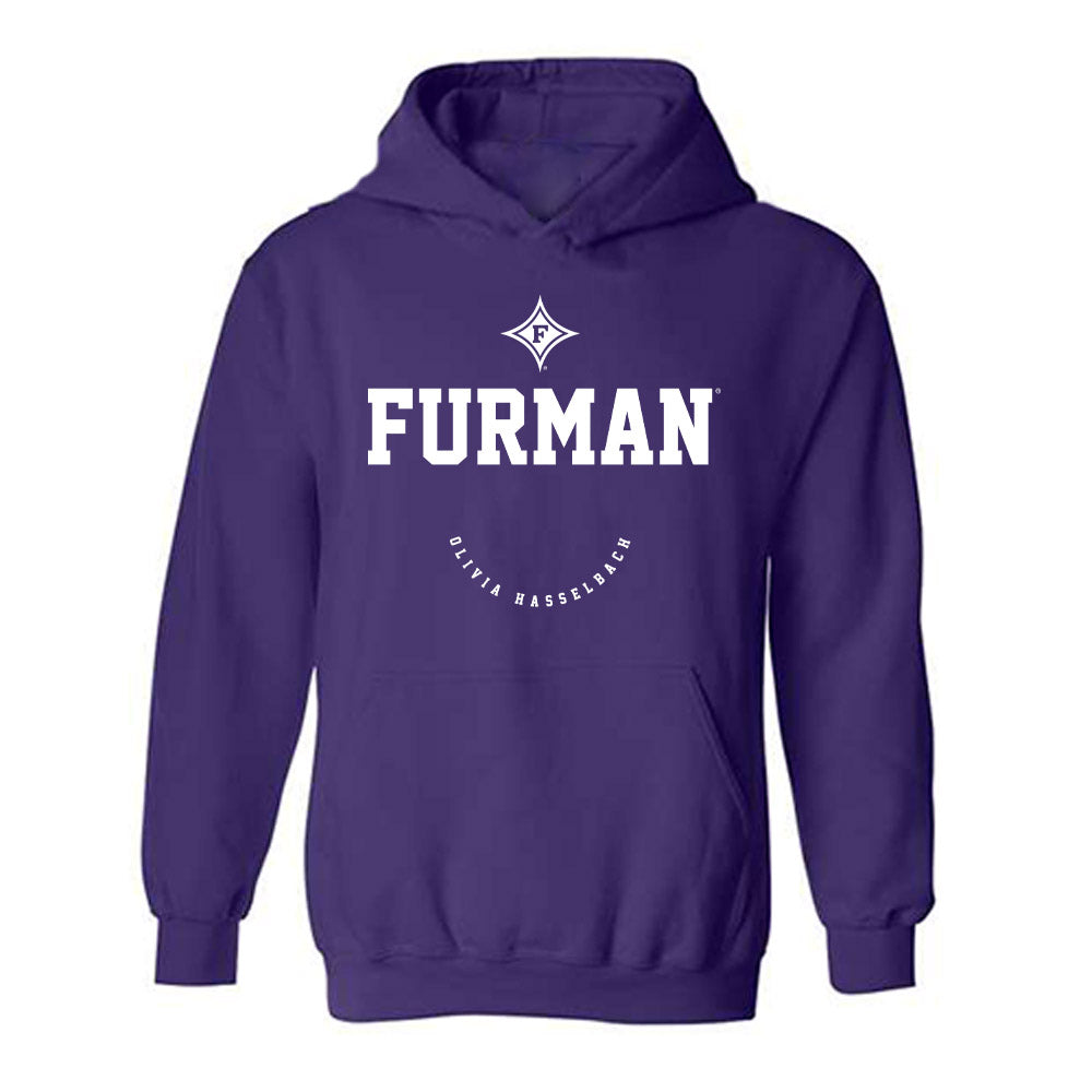 Furman - NCAA Women's Golf : Olivia Hasselbach - Classic Fashion Shersey Hooded Sweatshirt-0