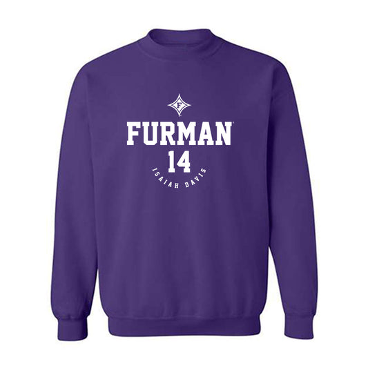 Furman - NCAA Football : Isaiah Davis - Classic Fashion Shersey Crewneck Sweatshirt-0
