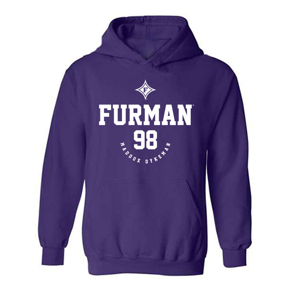 Furman - NCAA Football : Maddox Dykeman - Classic Fashion Shersey Hooded Sweatshirt-0