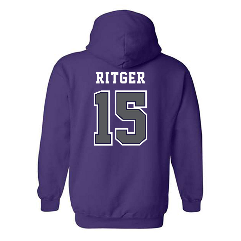 Furman - NCAA Men's Basketball : Owen Ritger - Classic Shersey Hooded Sweatshirt-1