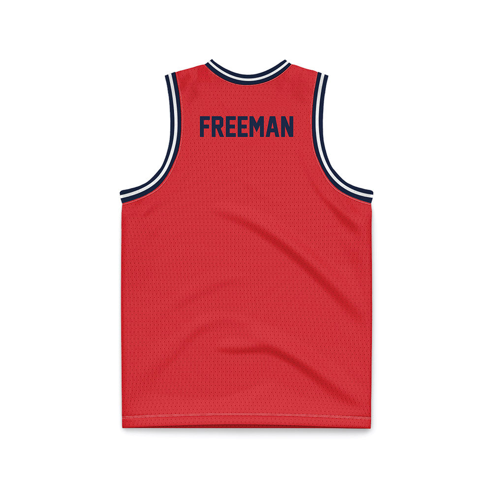 St. Johns - NCAA Men's Basketball : Donnie Freeman - Red Basketball Jersey-1