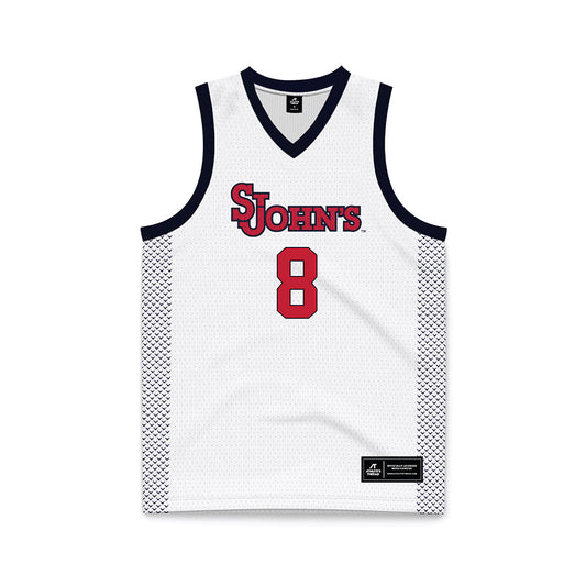 St. Johns - NCAA Women's Basketball : Reina Green - White Basketball Jersey-0