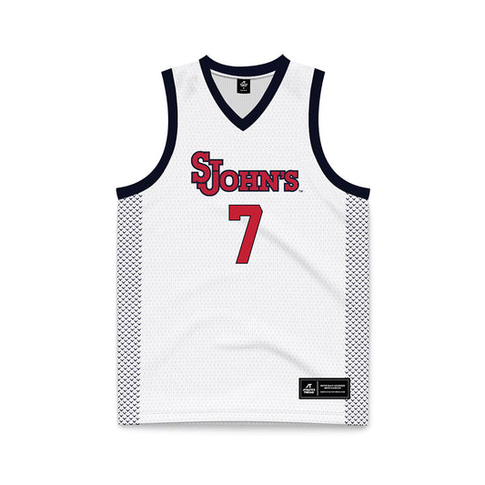 St. Johns - NCAA Women's Basketball : Yohana Fami - White Basketball Jersey-0