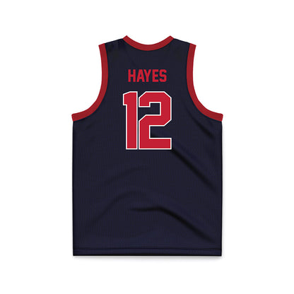 St. Johns - NCAA Women's Basketball : Kyla Hayes - Navy Basketball Jersey-1