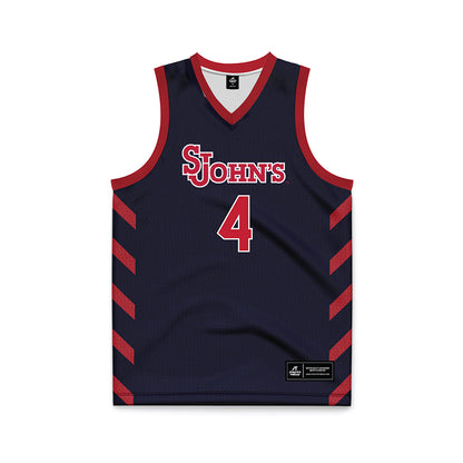 St. Johns - NCAA Women's Basketball : Skye Owen - Navy Basketball Jersey