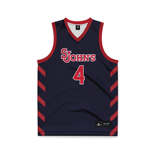 St. Johns - NCAA Women's Basketball : Skye Owen - Navy Basketball Jersey