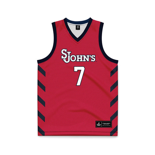 St. Johns - NCAA Women's Basketball : Yohana Fami - Red Basketball Jersey-0