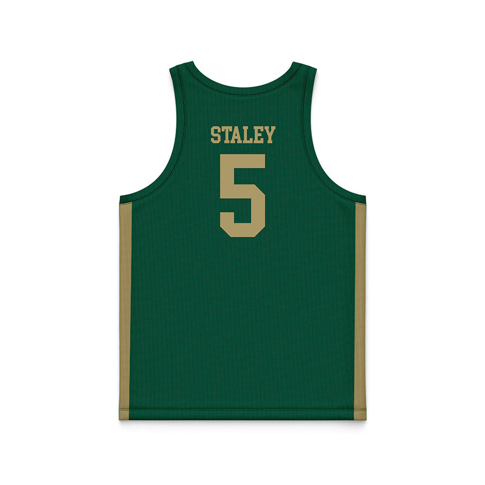 UNC Charlotte - NCAA Women's Basketball : Caitlin Staley - Green Basketball Jersey-1