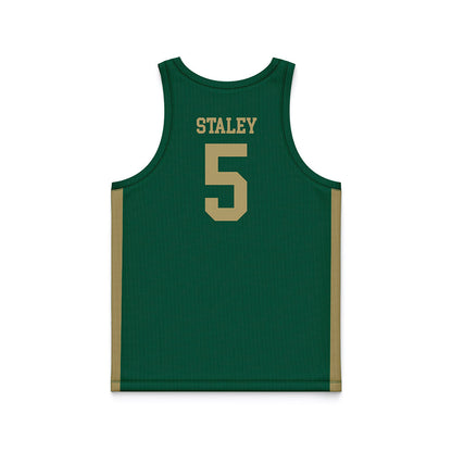 UNC Charlotte - NCAA Women's Basketball : Caitlin Staley - Green Basketball Jersey-1