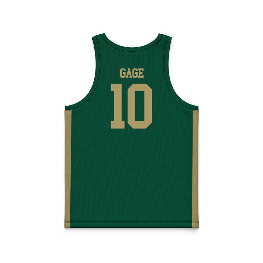 UNC Charlotte - NCAA Women's Basketball : Janavia Gage - Green Basketball Jersey-1