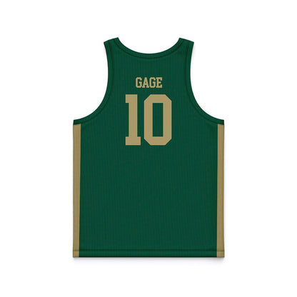 UNC Charlotte - NCAA Women's Basketball : Janavia Gage - Green Basketball Jersey-1