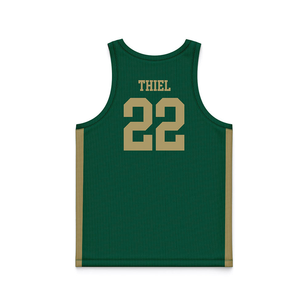 UNC Charlotte - NCAA Women's Basketball : Caroline Thiel - Green Basketball Jersey-1