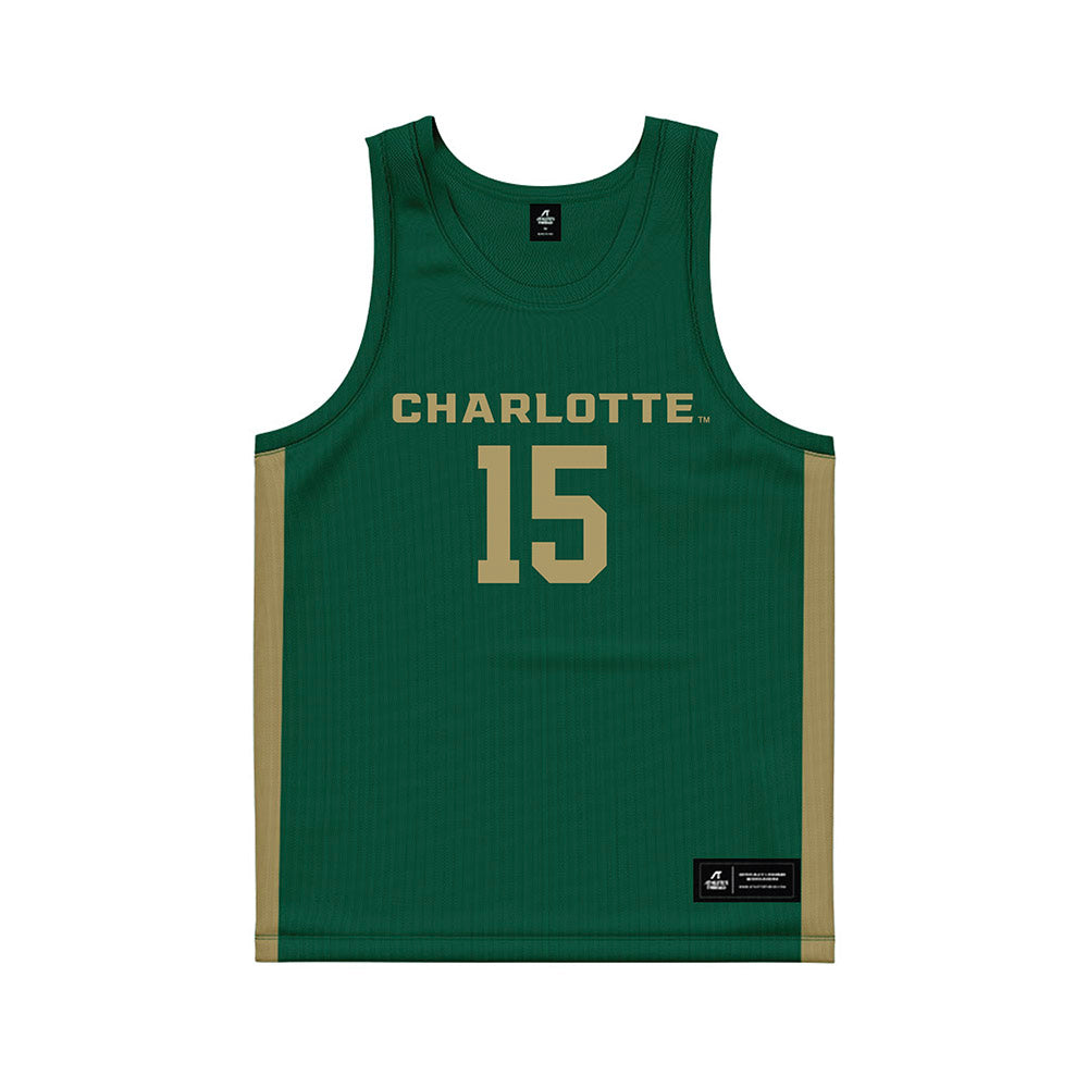 UNC Charlotte - NCAA Women's Basketball : Daphane White - Green Basketball Jersey-0