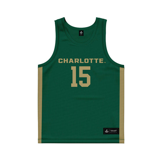UNC Charlotte - NCAA Women's Basketball : Daphane White - Green Basketball Jersey-0