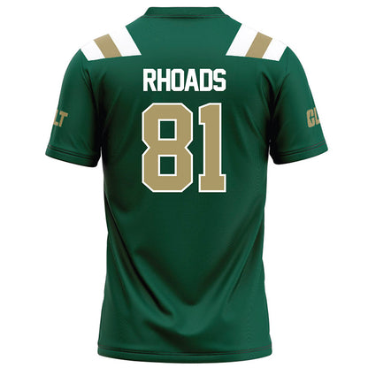 UNC Charlotte - NCAA Football : Brady Rhoads - Green Football Jersey-1