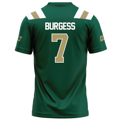 UNC Charlotte - NCAA Football : DJ Burgess - Green Football Jersey-1