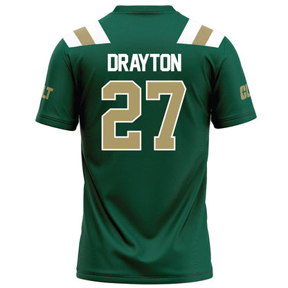 UNC Charlotte - NCAA Football : Malachi Drayton - Green Football Jersey-1