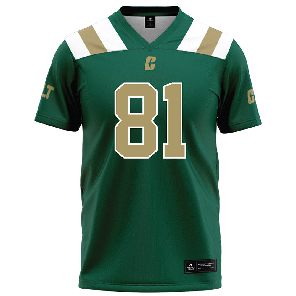 UNC Charlotte - NCAA Football : Brady Rhoads - Green Football Jersey-0