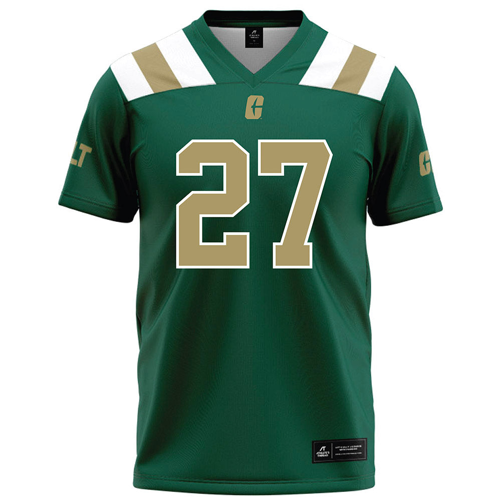 UNC Charlotte - NCAA Football : Malachi Drayton - Green Football Jersey-0