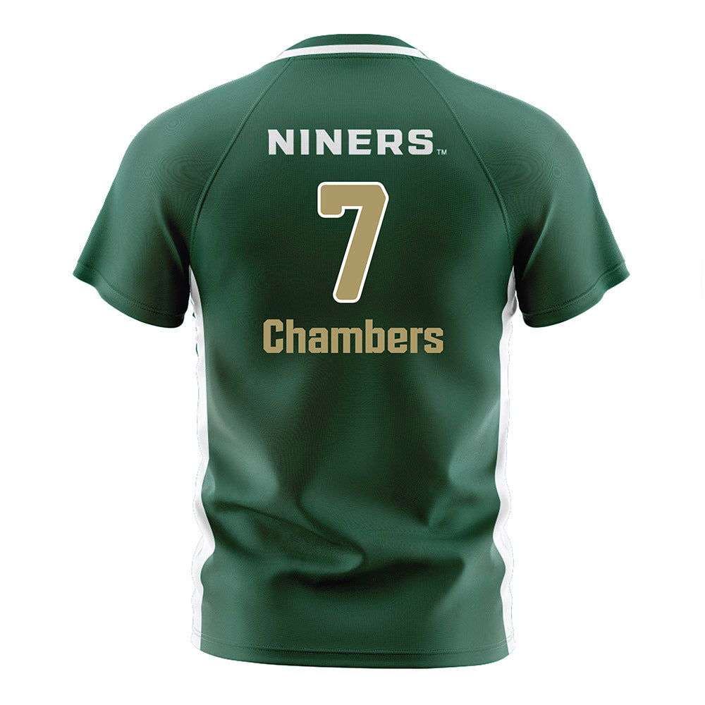 UNC Charlotte - NCAA Women's Soccer : Cam Chambers - Green Soccer Jersey-1