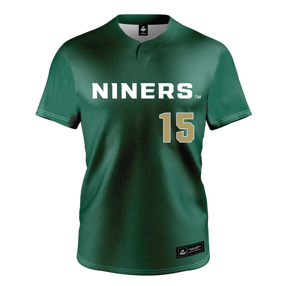 UNC Charlotte - NCAA Softball : Taylor Jones - Green Jersey-0