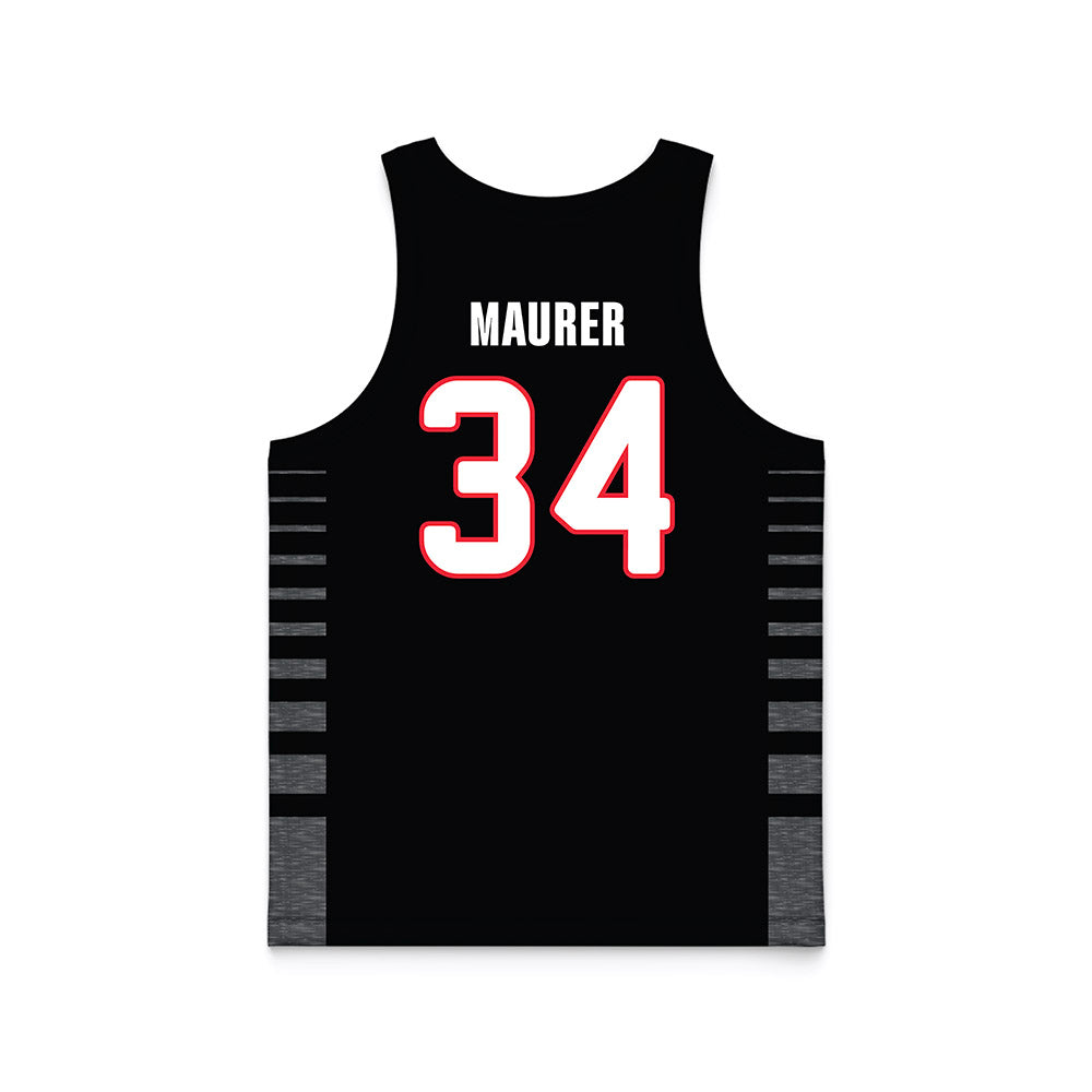 Seattle - NCAA Men's Basketball : Austin Maurer - Black Basketball Jersey-1