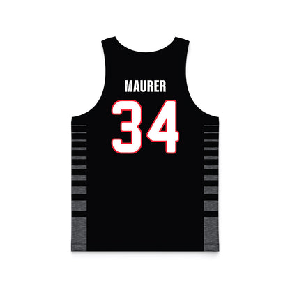 Seattle - NCAA Men's Basketball : Austin Maurer - Black Basketball Jersey-1