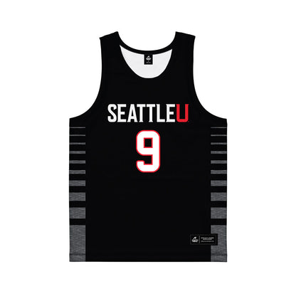 Seattle - NCAA Men's Basketball : Stratos Papastavrou - Black Basketball Jersey-0
