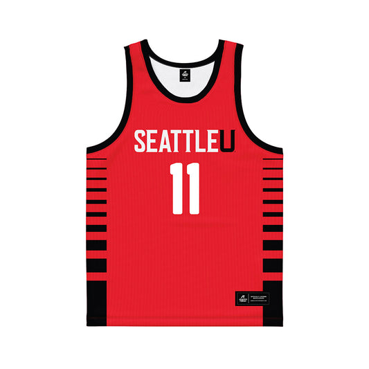Seattle - NCAA Men's Basketball : John Christofilis - Basketball Jersey Red