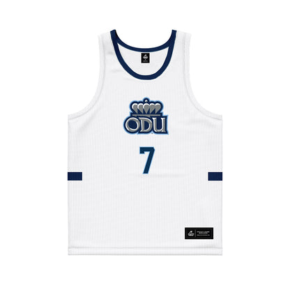 Old Dominion - NCAA Men's Basketball : Cesare Harper - White Basketball Jersey-0