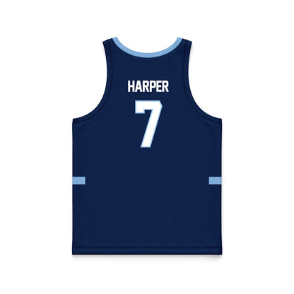 Old Dominion - NCAA Men's Basketball : Cesare Harper - Navy Basketball Jersey-1