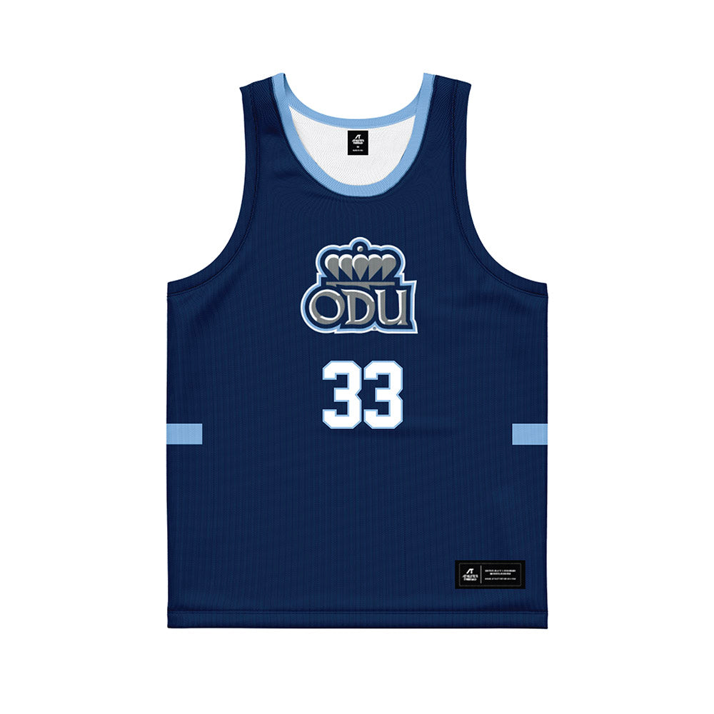 Old Dominion - NCAA Men's Basketball : William Hodge - Navy Basketball Jersey-0
