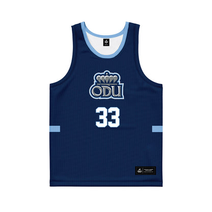 Old Dominion - NCAA Men's Basketball : William Hodge - Navy Basketball Jersey-0